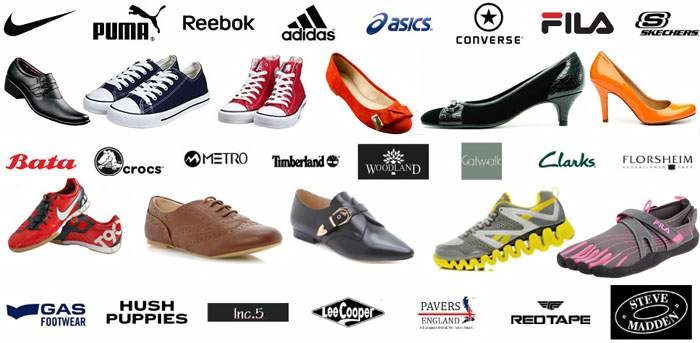 foreign shoes company name list